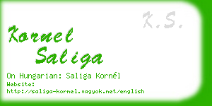 kornel saliga business card